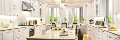 Luxurious white kitchen